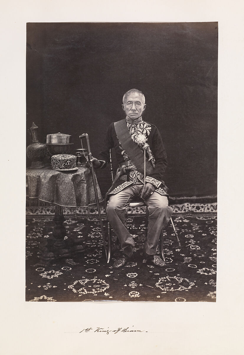 First King of Siam, John Thomson (British, Edinburgh, Scotland 1837–1921 London), Albumen silver print from glass negative 