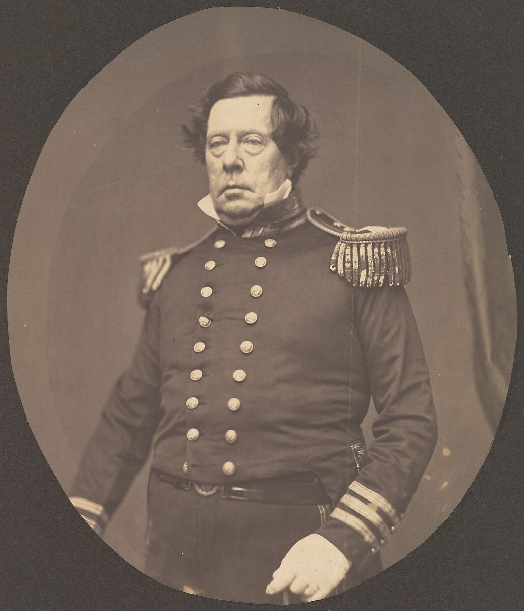 [Commodore Matthew Calbraith Perry], Mathew B. Brady (American, born Ireland, 1823?–1896 New York), Salted paper print from glass negative 