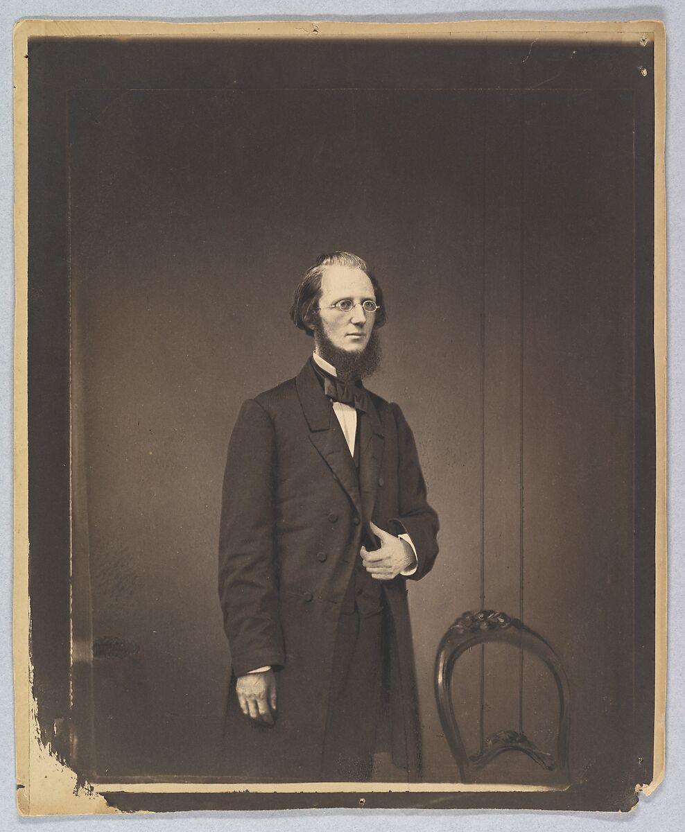 [Portrait of a Man], Mathew B. Brady (American, born Ireland, 1823?–1896 New York), Salted paper print from glass negative 