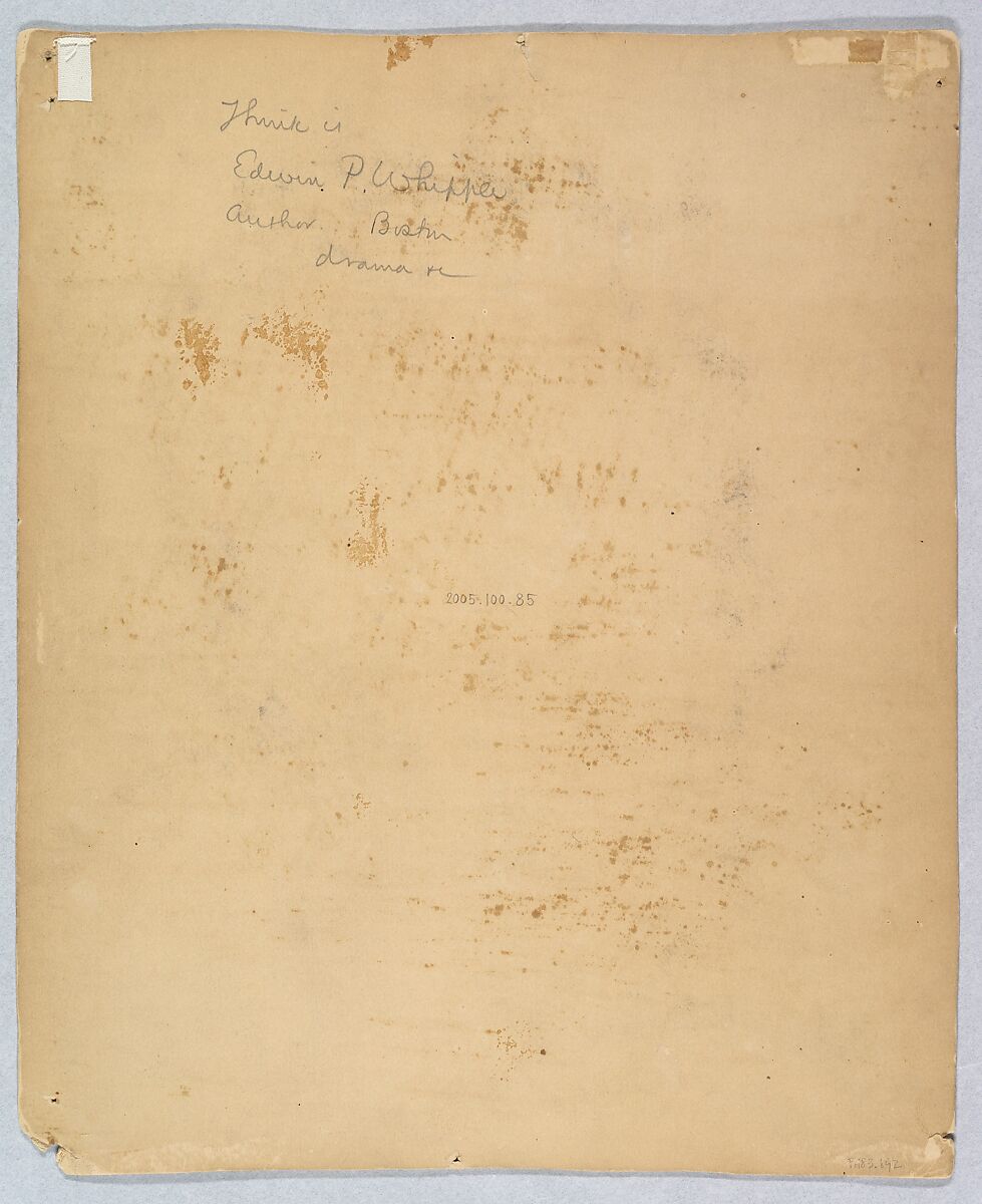 [Portrait of a Man], Mathew B. Brady (American, born Ireland, 1823?–1896 New York), Salted paper print from glass negative