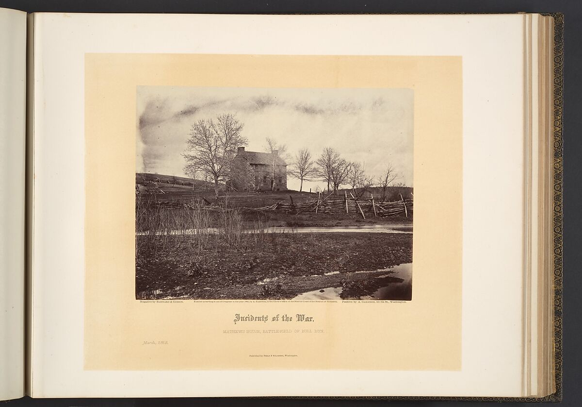 Gardner's Photographic Sketchbook of the War, Volume 1, Alexander Gardner (American, Glasgow, Scotland 1821–1882 Washington, D.C.), Albumen silver prints from glass negatives
