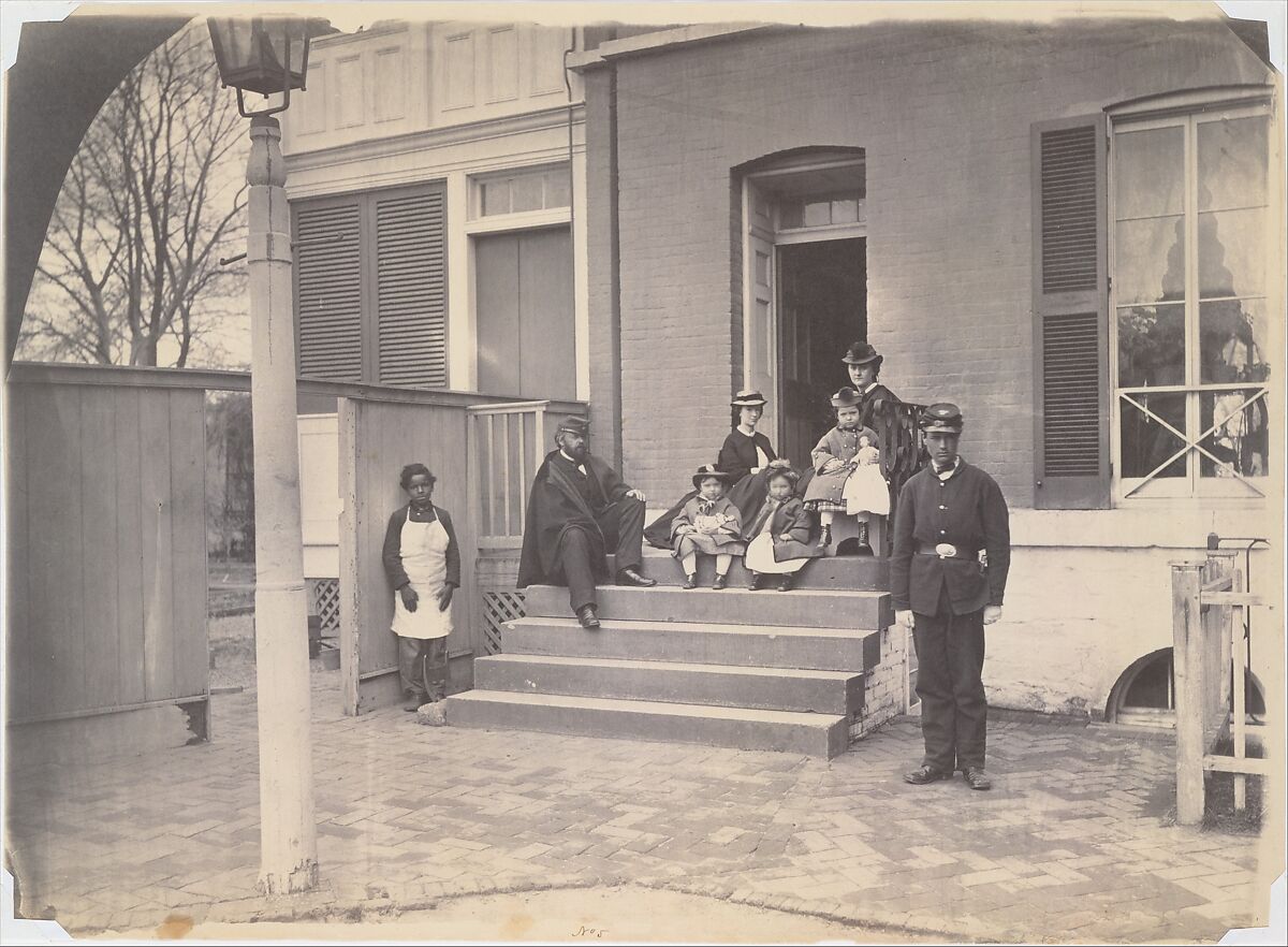 [Family Group], Unknown, Salted paper print from glass negative 