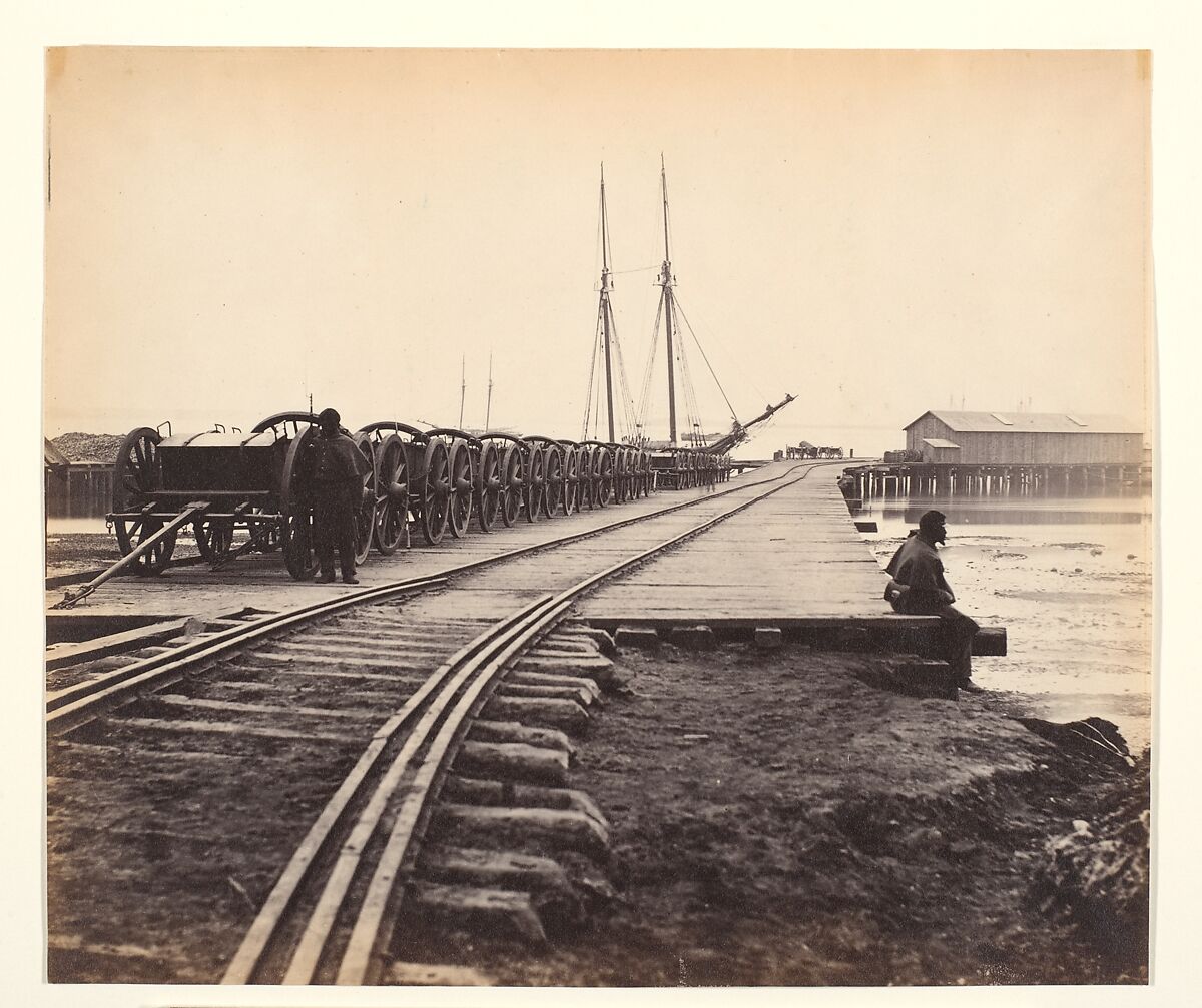 [Ordnance Wharf, City Point, Virginia], Thomas C. Roche (American, 1826–1895), Albumen silver print from glass negative 