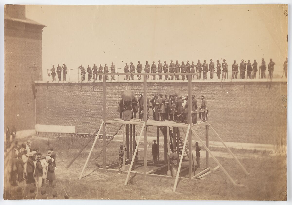 Execution of the Conspirators, Alexander Gardner (American, Glasgow, Scotland 1821–1882 Washington, D.C.), Albumen silver print from glass negative 