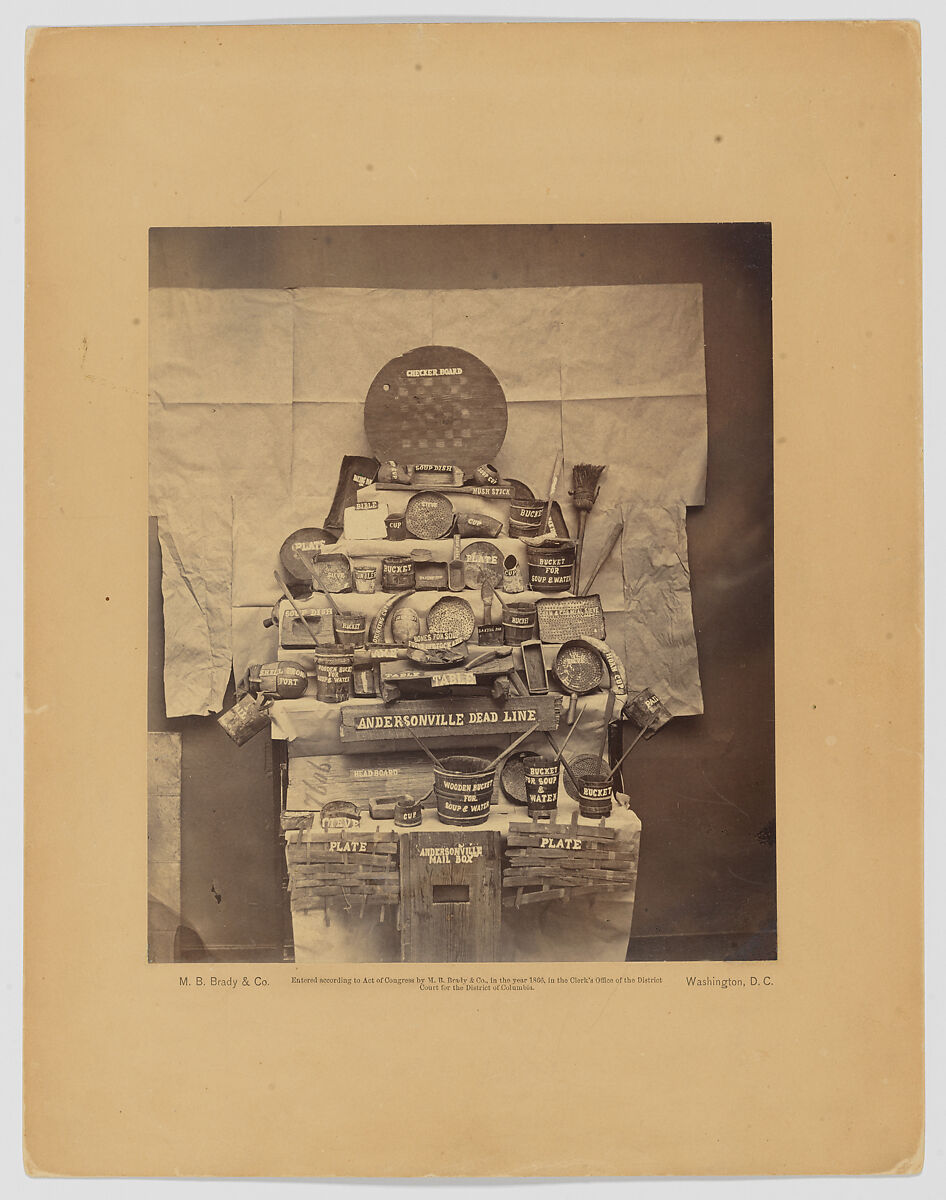 Relics of Andersonville Prison, Brady &amp; Co. (American, active 1840s–1880s), Albumen silver print from glass negative 