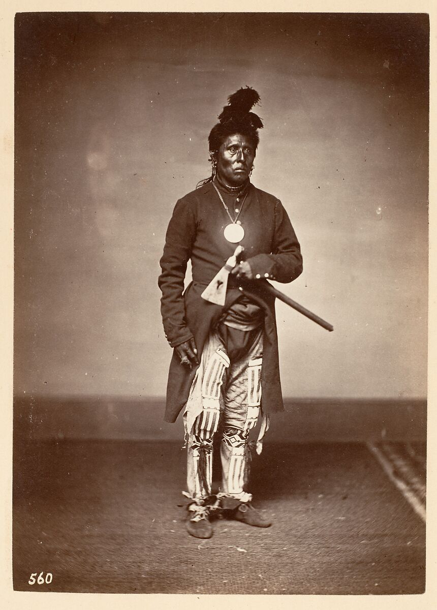 Ti ra wa hut Re sa ru (Sky Chief), Attributed to Edric L. Eaton (American, 1836–1890), Albumen silver print from glass negative 