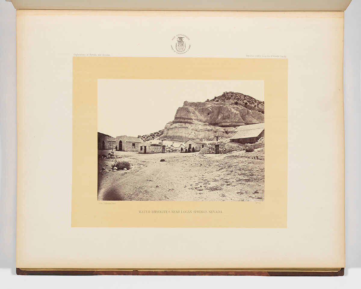 Photographs Showing Landscapes, Geological and Other Features, of Portions of the Western Territory of the United States, Obtained in connection with Geographical and Geological Explorations and Surveys West of the 100th Meridian, Seasons of 1871, 1872 and 1873, Timothy H. O'Sullivan (American, born Ireland, 1840–1882), Albumen silver prints from glass negatives