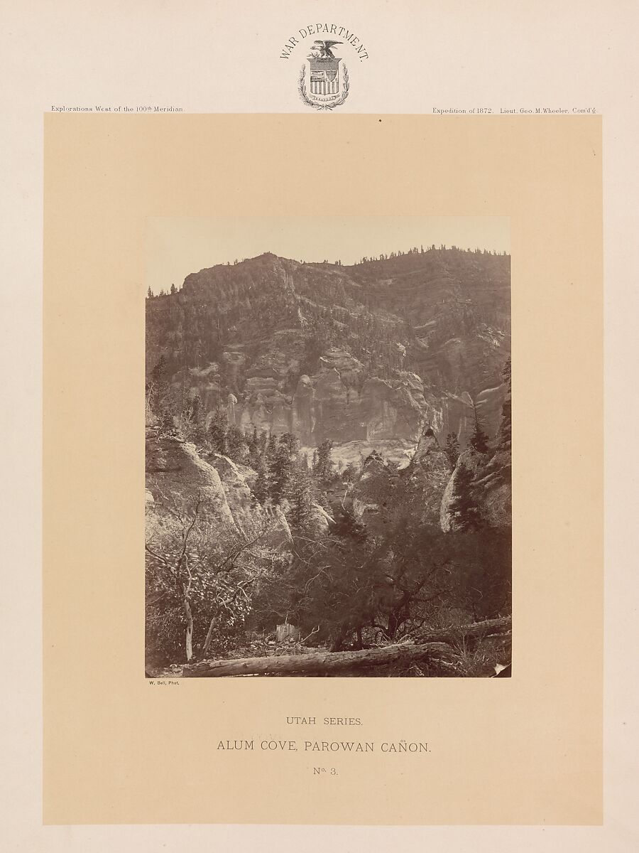 Photographs Showing Landscapes, Geological and Other Features, of Portions of the Western Territory of the United States, Obtained in connection with Geographical and Geological Explorations and Surveys West of the 100th Meridian, Season of 1872, William H. Bell (American (born England), Liverpool 1831–1910 Philadelphia, Pennsylvania), Albumen silver prints from glass negatives