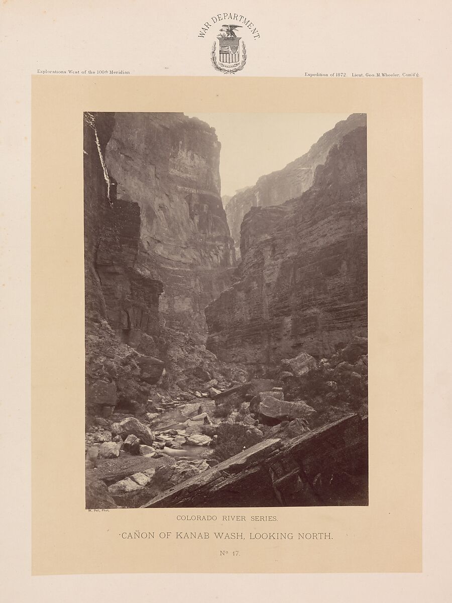 Photographs Showing Landscapes, Geological and Other Features, of Portions of the Western Territory of the United States, Obtained in connection with Geographical and Geological Explorations and Surveys West of the 100th Meridian, Season of 1872, William H. Bell (American (born England), Liverpool 1831–1910 Philadelphia, Pennsylvania), Albumen silver prints from glass negatives