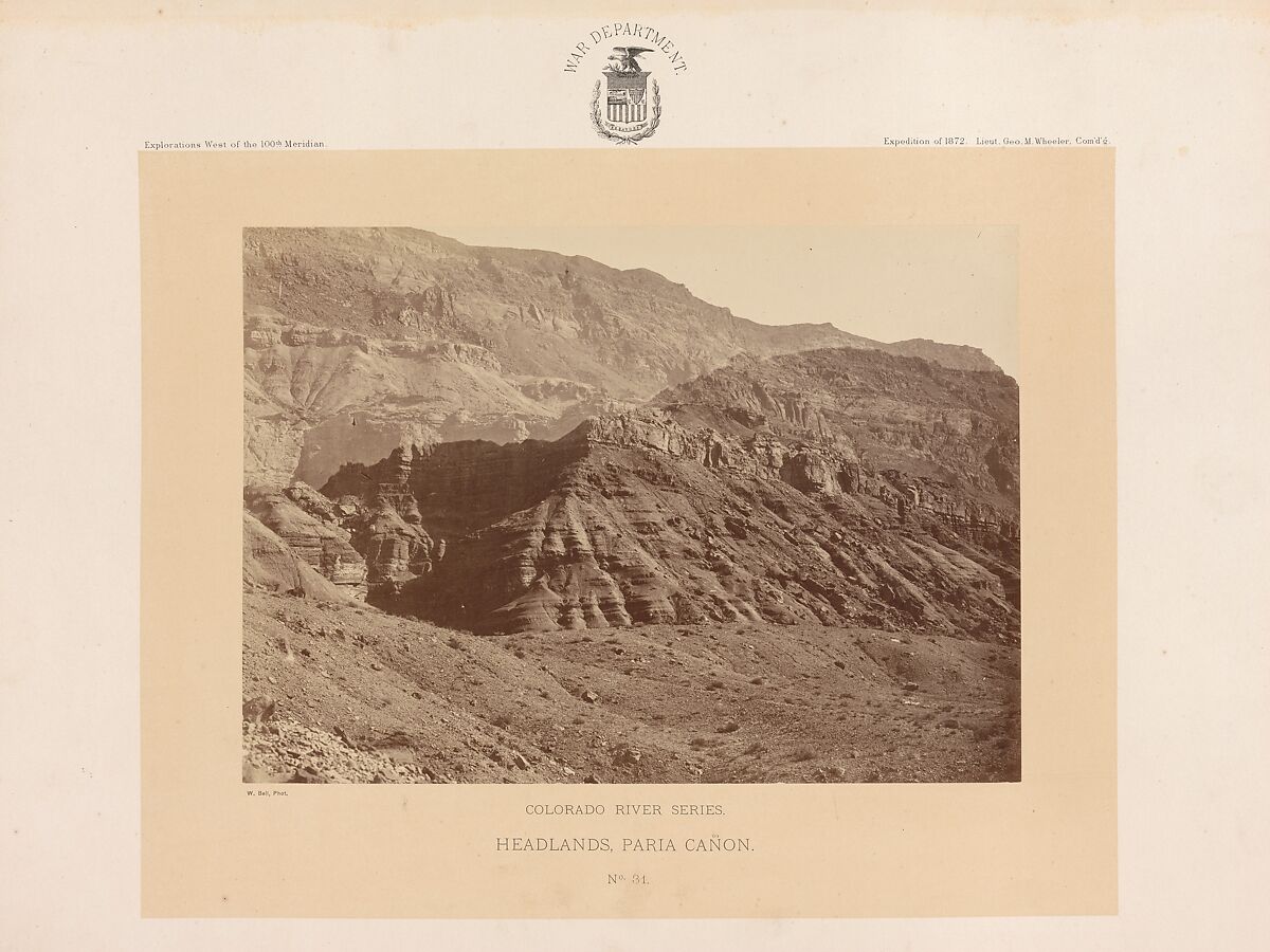 Photographs Showing Landscapes, Geological and Other Features, of Portions of the Western Territory of the United States, Obtained in connection with Geographical and Geological Explorations and Surveys West of the 100th Meridian, Season of 1872, William H. Bell (American (born England), Liverpool 1831–1910 Philadelphia, Pennsylvania), Albumen silver prints from glass negatives