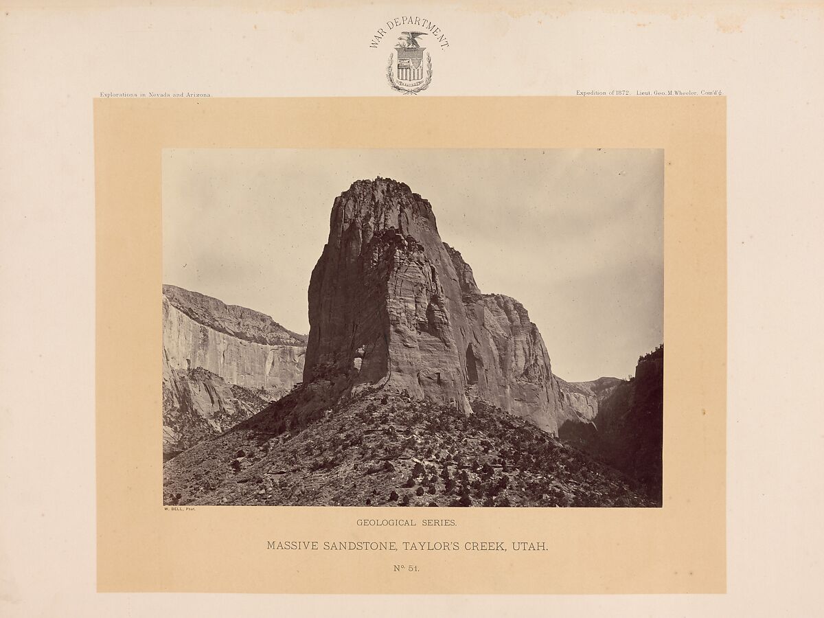 Photographs Showing Landscapes, Geological and Other Features, of Portions of the Western Territory of the United States, Obtained in connection with Geographical and Geological Explorations and Surveys West of the 100th Meridian, Season of 1872, William H. Bell (American (born England), Liverpool 1831–1910 Philadelphia, Pennsylvania), Albumen silver prints from glass negatives