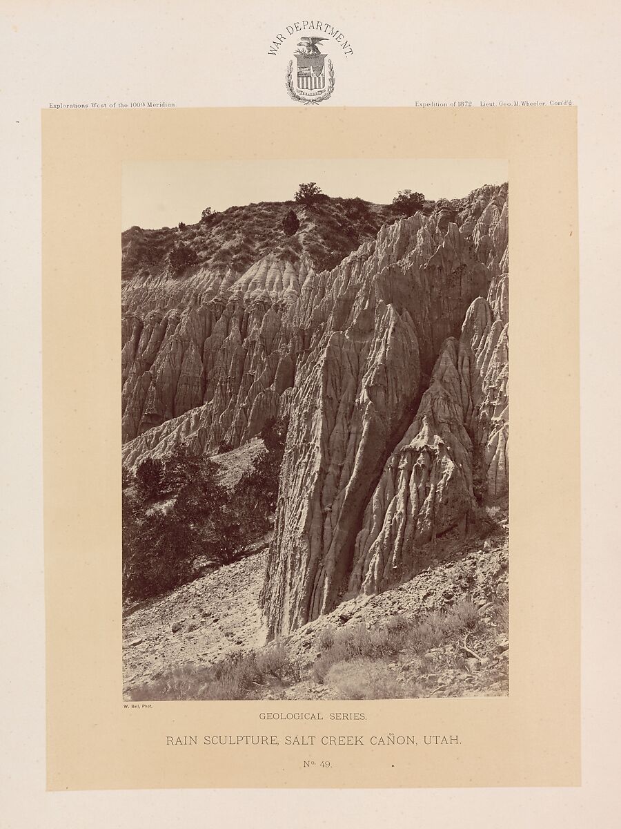 Photographs Showing Landscapes, Geological and Other Features, of Portions of the Western Territory of the United States, Obtained in connection with Geographical and Geological Explorations and Surveys West of the 100th Meridian, Season of 1872, William H. Bell (American (born England), Liverpool 1831–1910 Philadelphia, Pennsylvania), Albumen silver prints from glass negatives