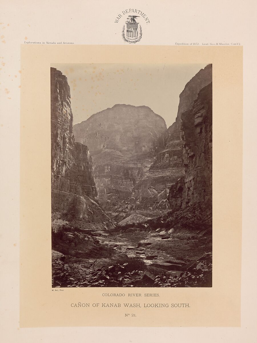 Photographs Showing Landscapes, Geological and Other Features, of Portions of the Western Territory of the United States, Obtained in connection with Geographical and Geological Explorations and Surveys West of the 100th Meridian, Season of 1872, William H. Bell (American (born England), Liverpool 1831–1910 Philadelphia, Pennsylvania), Albumen silver prints from glass negatives