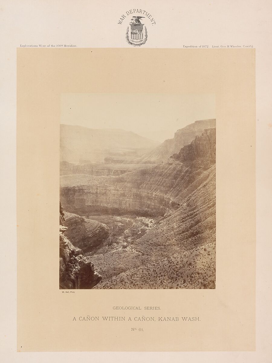 Photographs Showing Landscapes, Geological and Other Features, of Portions of the Western Territory of the United States, Obtained in connection with Geographical and Geological Explorations and Surveys West of the 100th Meridian, Season of 1872, William H. Bell (American (born England), Liverpool 1831–1910 Philadelphia, Pennsylvania), Albumen silver prints from glass negatives
