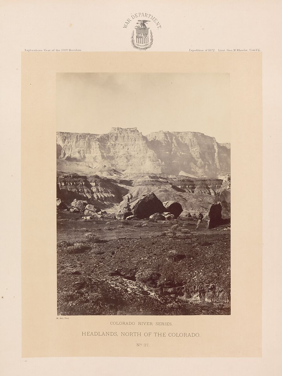 Photographs Showing Landscapes, Geological and Other Features, of Portions of the Western Territory of the United States, Obtained in connection with Geographical and Geological Explorations and Surveys West of the 100th Meridian, Season of 1872, William H. Bell (American (born England), Liverpool 1831–1910 Philadelphia, Pennsylvania), Albumen silver prints from glass negatives