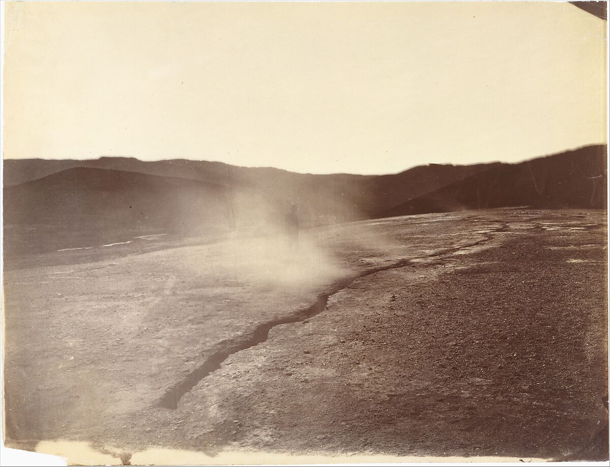 Fissure Vent at Steamboat Springs, Nevada, Timothy H. O&#39;Sullivan (American, born Ireland, 1840–1882), Albumen silver print from glass negative 