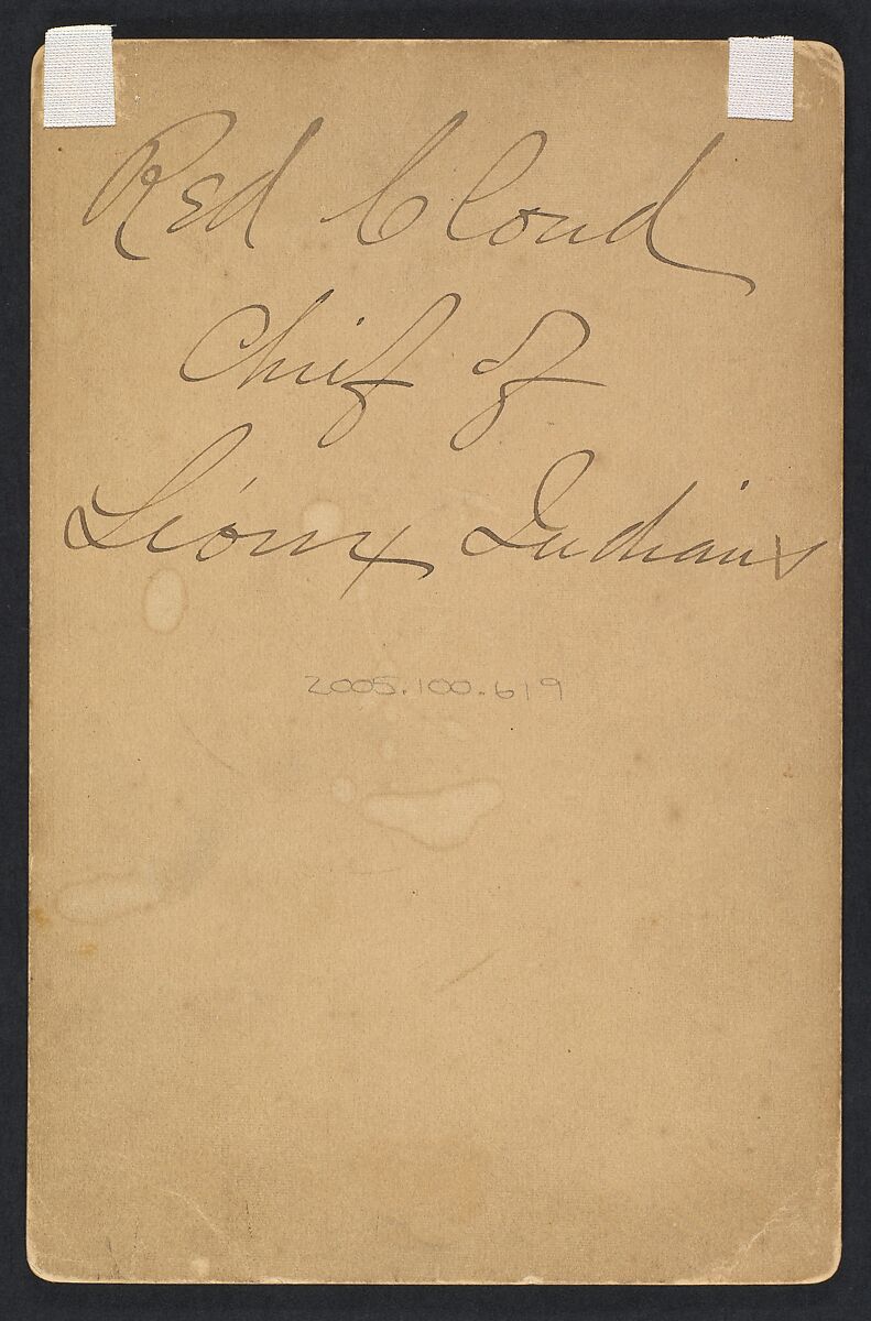 Maȟpíya Lúta (Red Cloud), Charles Milton Bell (American, 1848–1893), Albumen silver print from glass negative