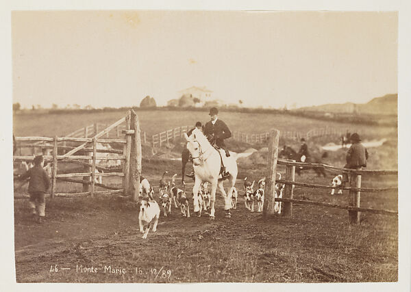 [Fox Hunting in the Roman Countryside], Giuseppe Primoli (Italian, 1851–1927), Gelatin silver print