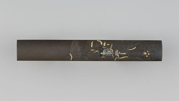Knife Handle (Kozuka), Copper-silver alloy (shibuichi), gold, silver, copper-gold alloy (shakudō), Japanese 