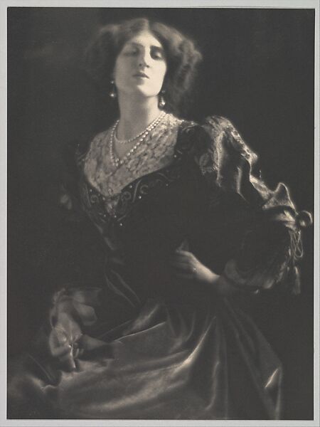 [Lady Ottoline Morrell], Adolf de Meyer (American (born France), Paris 1868–1946 Los Angeles, California), Platinum print 