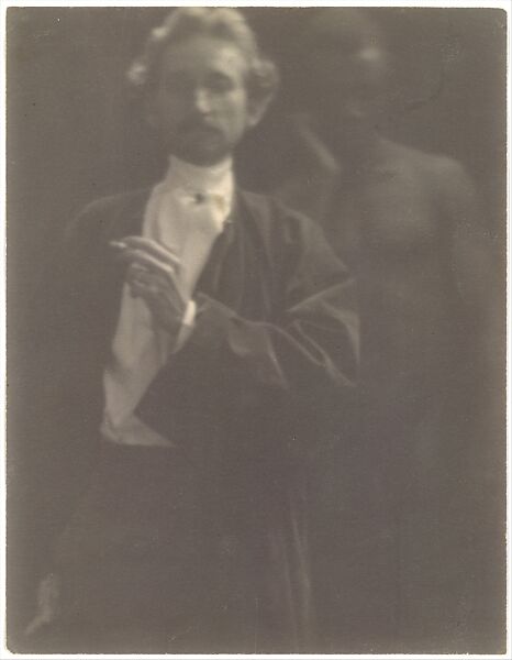 F. Holland Day with Model, Clarence H. White (American, 1871–1925), Platinum print 