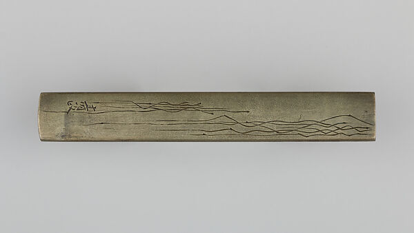 Knife Handle (Kozuka), Copper-silver alloy (shibuichi), gold, silver, Japanese