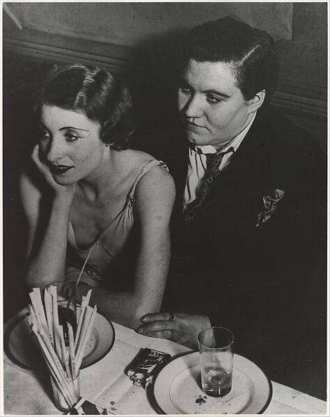 Fat Claude and her Girlfriend at Le Monocle, Brassaï (French (born Romania), Brașov 1899–1984 Côte d&#39;Azur), Gelatin silver print 