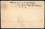 [One Hundred Fifty-two Items of Correspondence from Hanns Skolle and Elizabeth Skolle to Walker Evans], Walker Evans (American, St. Louis, Missouri 1903–1975 New Haven, Connecticut), Pencil and ink on paper