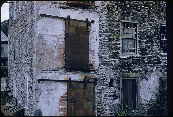 [14 Architectural Studies of Brick Magnesium Plant, Putnam, Connecticut, For Fortune Article "American Masonry"], Walker Evans (American, St. Louis, Missouri 1903–1975 New Haven, Connecticut), Color film transparency