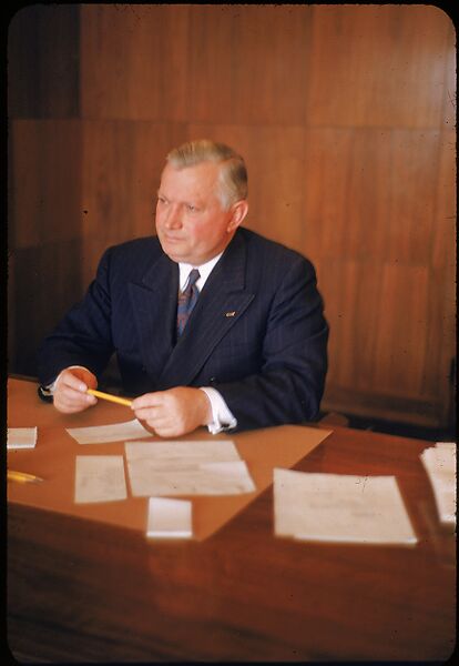 [61 Portraits of Cisler of Detroit Edison, for Fortune Business Executive Profile], Walker Evans (American, St. Louis, Missouri 1903–1975 New Haven, Connecticut), Color film transparency