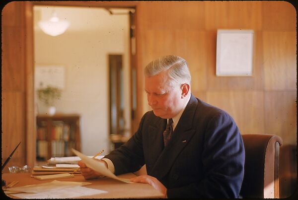 [61 Portraits of Cisler of Detroit Edison, for Fortune Business Executive Profile], Walker Evans (American, St. Louis, Missouri 1903–1975 New Haven, Connecticut), Color film transparency