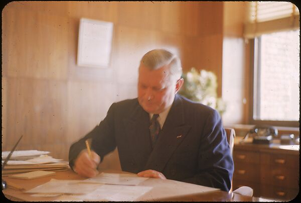 [61 Portraits of Cisler of Detroit Edison, for Fortune Business Executive Profile], Walker Evans (American, St. Louis, Missouri 1903–1975 New Haven, Connecticut), Color film transparency