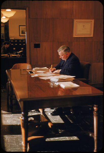 [61 Portraits of Cisler of Detroit Edison, for Fortune Business Executive Profile], Walker Evans (American, St. Louis, Missouri 1903–1975 New Haven, Connecticut), Color film transparency