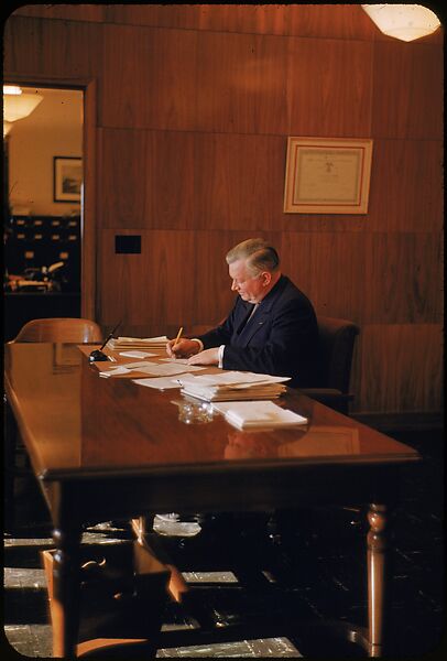 [61 Portraits of Cisler of Detroit Edison, for Fortune Business Executive Profile], Walker Evans (American, St. Louis, Missouri 1903–1975 New Haven, Connecticut), Color film transparency