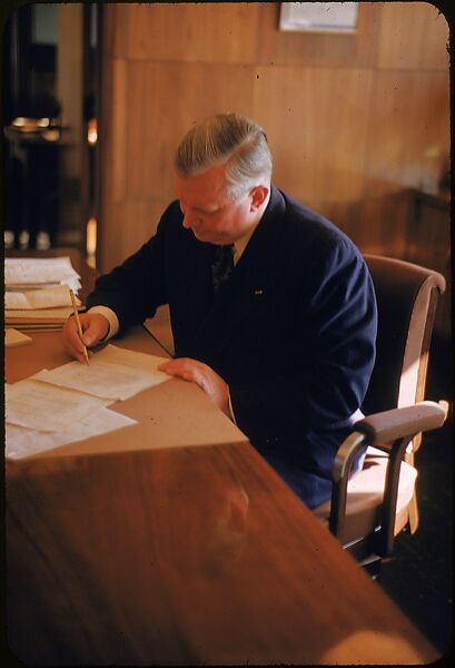 [61 Portraits of Cisler of Detroit Edison, for Fortune Business Executive Profile], Walker Evans (American, St. Louis, Missouri 1903–1975 New Haven, Connecticut), Color film transparency