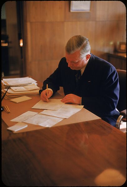 [61 Portraits of Cisler of Detroit Edison, for Fortune Business Executive Profile], Walker Evans (American, St. Louis, Missouri 1903–1975 New Haven, Connecticut), Color film transparency