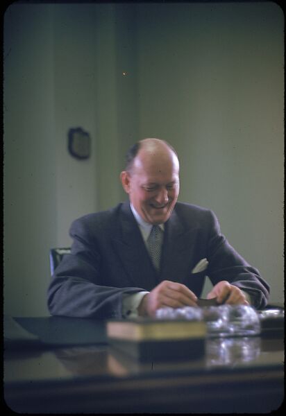[68 Portraits of M. J. Rathbone of Jersey Standard Oil, for Fortune Business Executive Profile], Walker Evans (American, St. Louis, Missouri 1903–1975 New Haven, Connecticut), Color film transparency