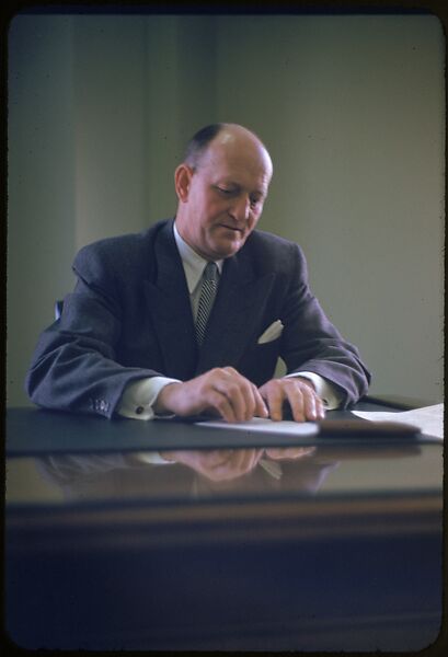 [68 Portraits of M. J. Rathbone of Jersey Standard Oil, for Fortune Business Executive Profile], Walker Evans (American, St. Louis, Missouri 1903–1975 New Haven, Connecticut), Color film transparency