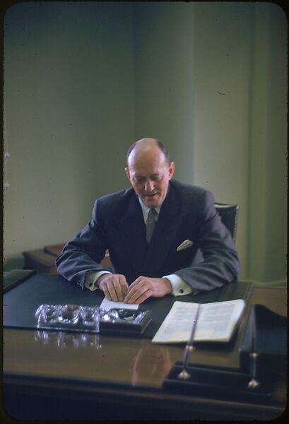 [68 Portraits of M. J. Rathbone of Jersey Standard Oil, for Fortune Business Executive Profile], Walker Evans (American, St. Louis, Missouri 1903–1975 New Haven, Connecticut), Color film transparency