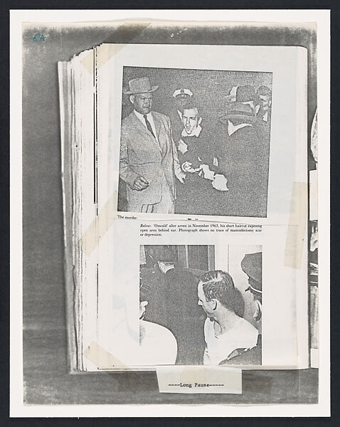 The Lee Harvey Oswald Interview, Lutz Bacher (American, died 2019), Photocopies, typescript, tape, and ink