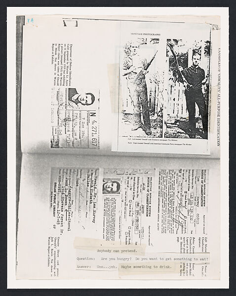 The Lee Harvey Oswald Interview, Lutz Bacher (American, died 2019), Photocopies, typescript, tape, and ink