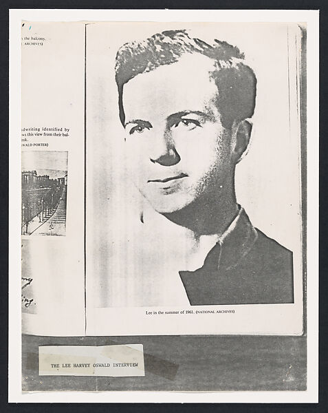 The Lee Harvey Oswald Interview, Lutz Bacher (American, died 2019), Photocopies, typescript, tape, and ink