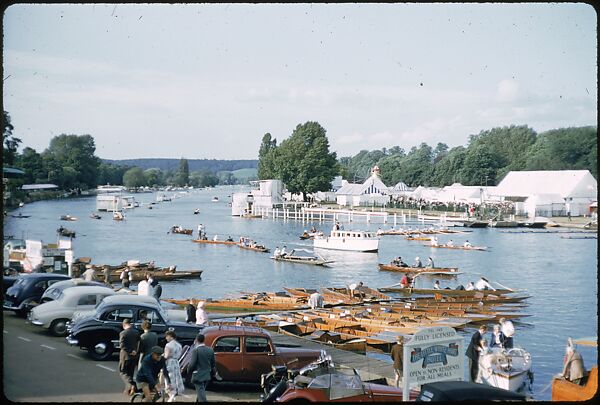 [1096 Views of the Henley Royal Regatta for Sports Illustrated Article, "Henley Forever"], Walker Evans (American, St. Louis, Missouri 1903–1975 New Haven, Connecticut), Color film transparency