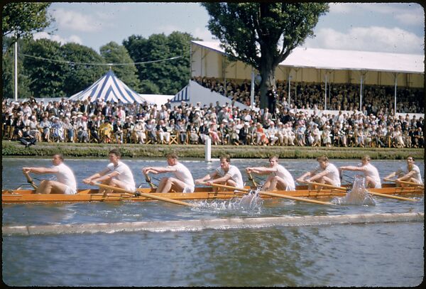 [1096 Views of the Henley Royal Regatta for Sports Illustrated Article, "Henley Forever"], Walker Evans (American, St. Louis, Missouri 1903–1975 New Haven, Connecticut), Color film transparency