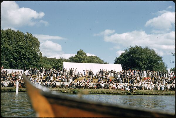 [1096 Views of the Henley Royal Regatta for Sports Illustrated Article, "Henley Forever"], Walker Evans (American, St. Louis, Missouri 1903–1975 New Haven, Connecticut), Color film transparency