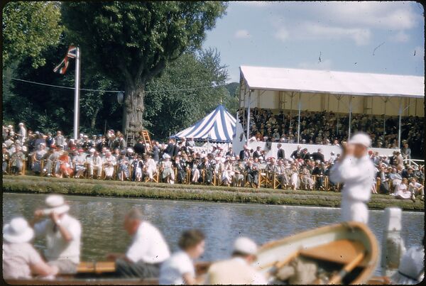 [1096 Views of the Henley Royal Regatta for Sports Illustrated Article, "Henley Forever"], Walker Evans (American, St. Louis, Missouri 1903–1975 New Haven, Connecticut), Color film transparency