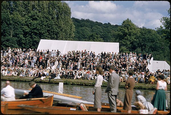 [1096 Views of the Henley Royal Regatta for Sports Illustrated Article, "Henley Forever"], Walker Evans (American, St. Louis, Missouri 1903–1975 New Haven, Connecticut), Color film transparency