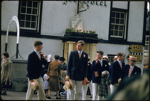 [1096 Views of the Henley Royal Regatta for Sports Illustrated Article, "Henley Forever"], Walker Evans (American, St. Louis, Missouri 1903–1975 New Haven, Connecticut), Color film transparency