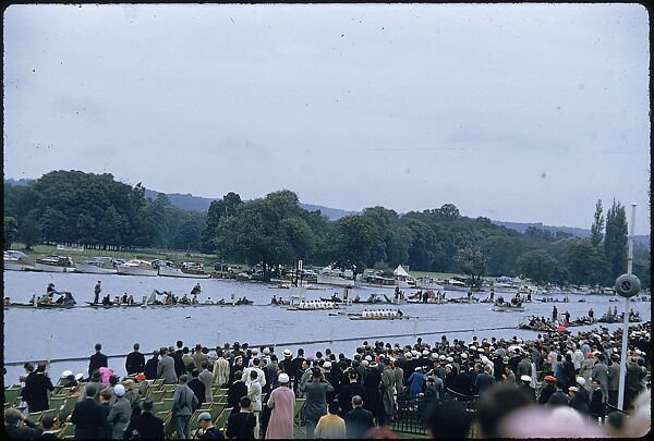 [1096 Views of the Henley Royal Regatta for Sports Illustrated Article, "Henley Forever"], Walker Evans (American, St. Louis, Missouri 1903–1975 New Haven, Connecticut), Color film transparency