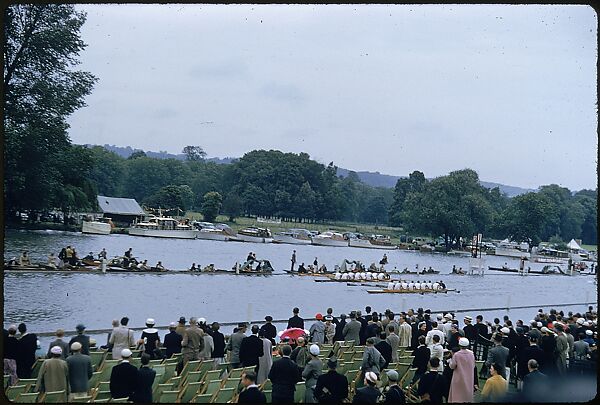 [1096 Views of the Henley Royal Regatta for Sports Illustrated Article, "Henley Forever"], Walker Evans (American, St. Louis, Missouri 1903–1975 New Haven, Connecticut), Color film transparency